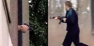 Momenti kur disa serbë gjuanin me armë nga Kuvendi i Kosovës ndaj kosovarëve