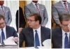 U përfol për reagimin e çuditshëm kur Trump përmendi zhvendosjen e ambasadës serbe nga Tel Avivi në Jerusalem, Vuçiq pretendon se i është ngatërruar “fasiklla” me të Hotit